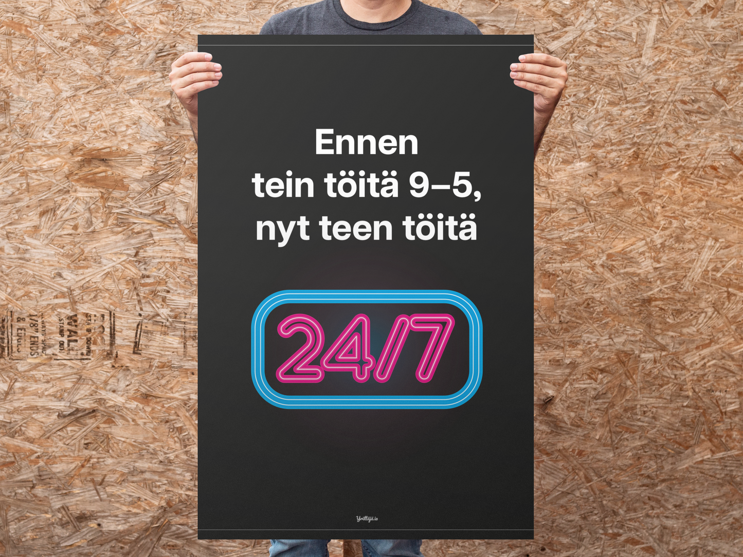 Ennen tein töitä 24/7 -Juliste